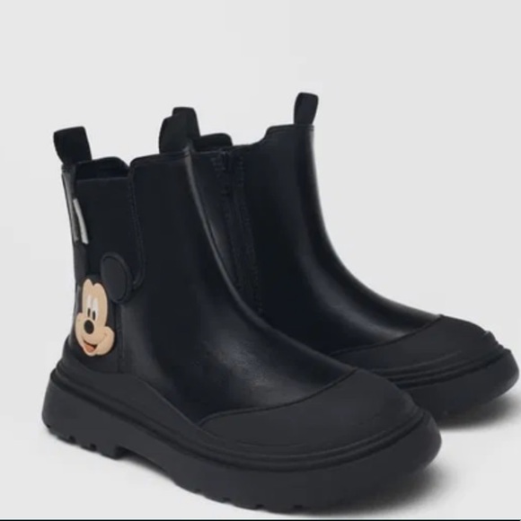 ZARA KIDS LEATHER BOOTS SZ 32 / US 1 - Picture 3 of 4